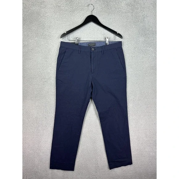 Banana Republic Pants Mens 33x30 Blue Aiden Summer Weight Chino Slim Fit Stretch